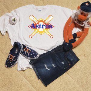 Houston Astros Bat and Baseball Field Tshirt